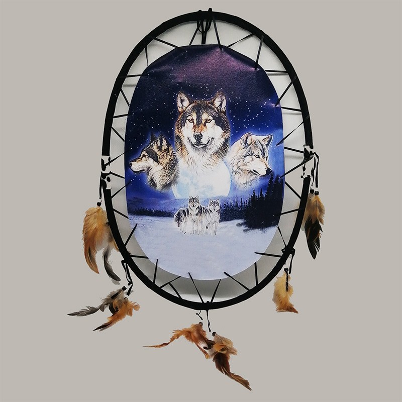 OVAL WOLVES DREAMCATCHER VARIOUS MODELS