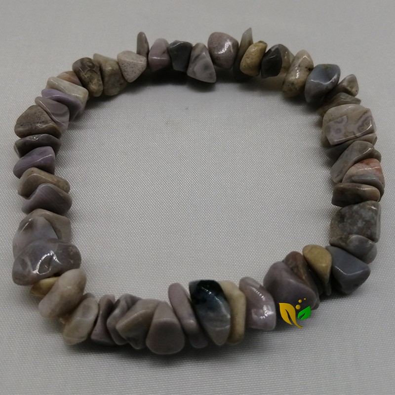 GREY AGATE CHIP BRACELET