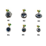 colgante, plata, ojo turco, protege, mal de ojo