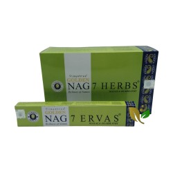 incienso, rectangular, golden nag, 7 herbs, vijayshree