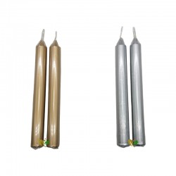 vela, bujia, oro, plata, dorado, plateado, 20 cm.