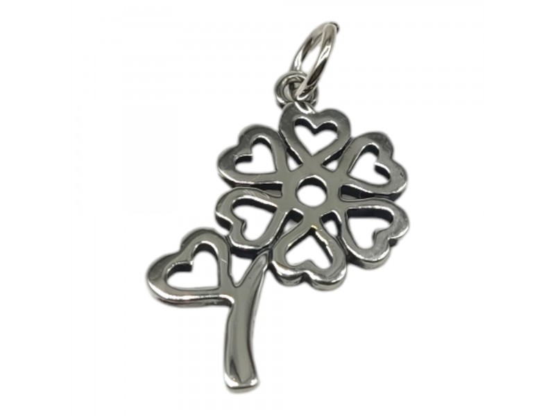 PENDENTIF TRÈFLE EN ARGENT
