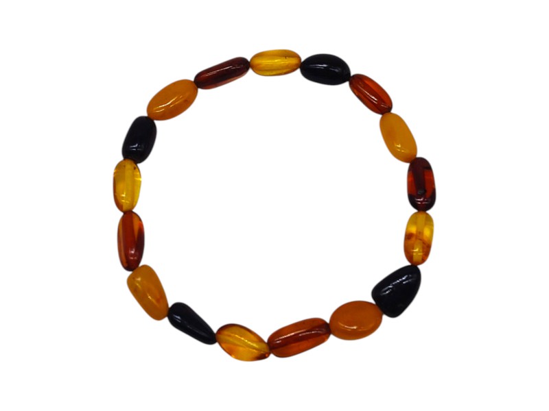 Bracciale in ambra multicolore