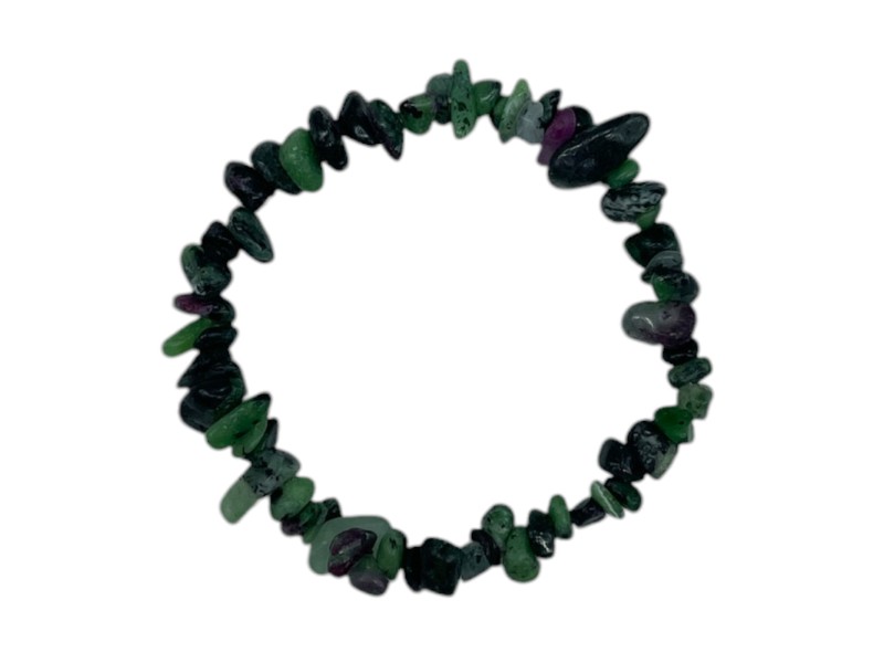 Ruby Epidote Chips Bracelet