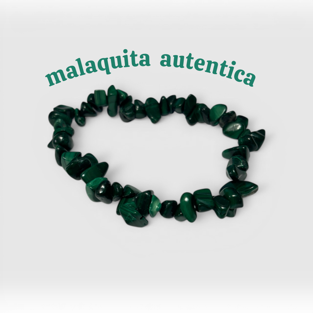 Authentic Malachite Chip Bracelet