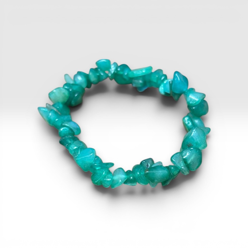 GREEN QUARTZ CHIP BRACELET