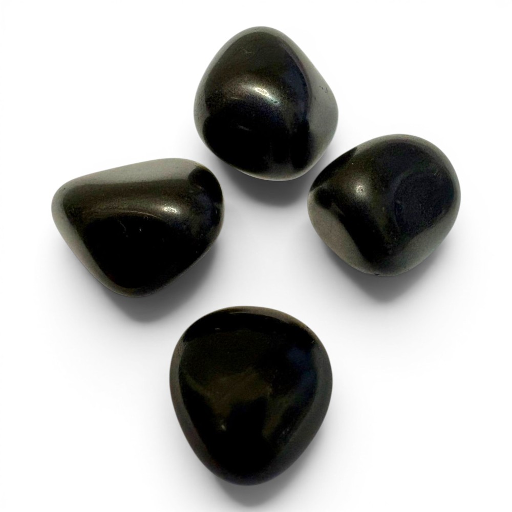 Black Agate Tumbled Stone (1 unit)