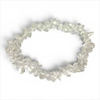 TRANSPARENT QUARTZ CHIP BRACELET