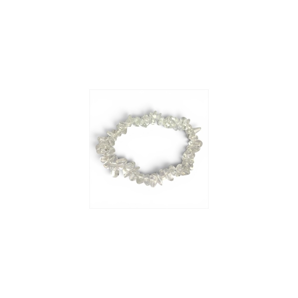 Transparent Quartz Chip Bracelet